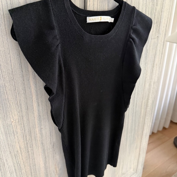 Marie Oliver RORY TOP Rib Knit Ruffle Tee - Picture 3 of 6